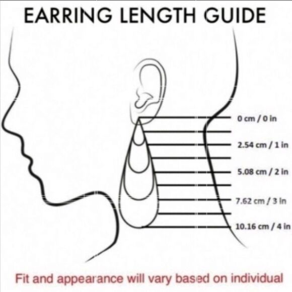 New Floral Geometric Drop Earrings - Picture 5 of 6